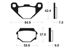 Tecnium MX/ATV spiekane metalowe podkładki hamulcowe - MO86 1022922