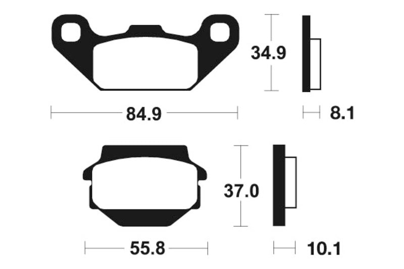 Tecnium MX/ATV spiekane metalowe podkładki hamulcowe - MO91 1022924