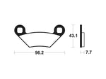 Tecnium MX/ATV spiekane metalowe podkładki hamulcowe - MOA399 1022940