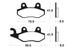 Tecnium Racing MX/ATV spiekane metalowe podkładki hamulcowe - MOR111 1022944