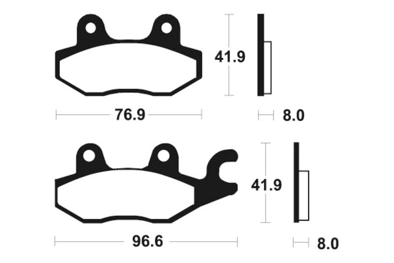 Tecnium Racing MX/ATV spiekane metalowe podkładki hamulcowe - MOR138 1022949