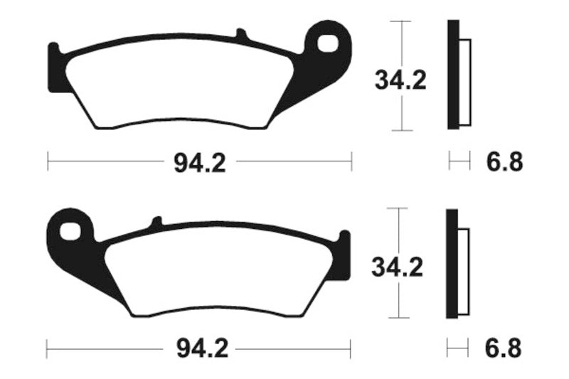 Tecnium Racing MX/ATV spiekane metalowe podkładki hamulcowe - MOR194 1022956