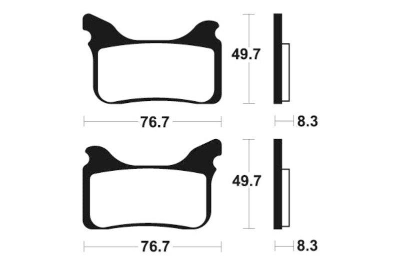 Tecnium Racing MX/ATV spiekane metalowe podkładki hamulcowe - MOR342 1022991