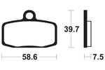 Tecnium Racing MX/ATV spiekane metalowe podkładki hamulcowe - MOR385 1023002