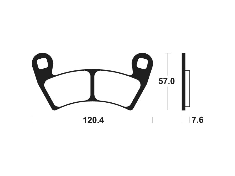 Tecnium Racing MX/ATV spiekane metalowe podkładki hamulcowe - MOR397 1023005