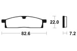 Tecnium Racing MX/ATV spiekane metalowe podkładki hamulcowe - MOR89 1023029