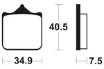 Tecnium Racing spiekane metalowe podkładki hamulcowe - MRR262 1023131