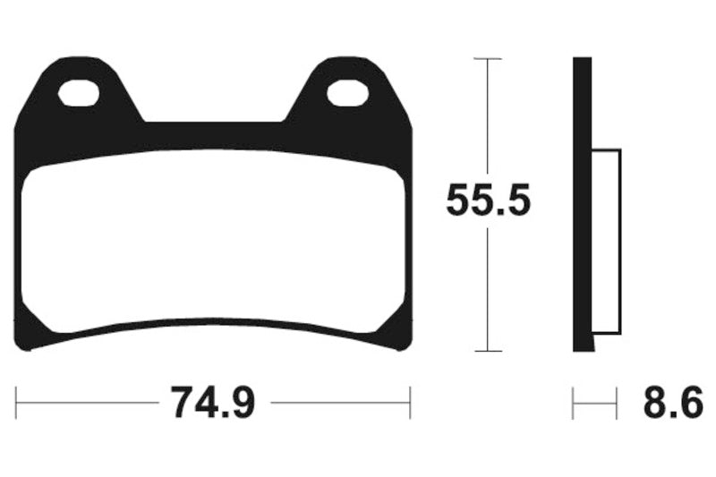 Tecnium Professional Racing Sinted Metal Brake - MSR206 1023157