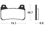 Tecnium Professional Racing Sinted Metal Brake - MSR309 1023164