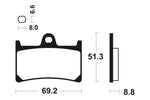 Tecnium Maxi Scooter spiekane metalowe podkładki hamulcowe - MSS134 1023179