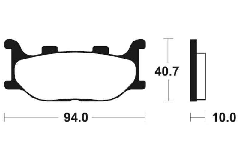 Tecnium Maxi Scooter spiekane metalowe podkładki hamulcowe - MSS191 1023186