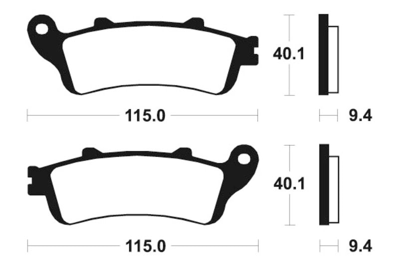 Tecnium Maxi Scooter spiekane metalowe podkładki hamulcowe - MSS222 1023189