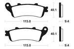 Tecnium Maxi Scooter Sintered Metal Brake Pads - MSS222 1023189