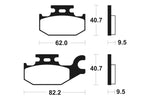 Tecnium Maxi Scooter spiekane metalowe podkładki hamulcowe - MSS254 1023199