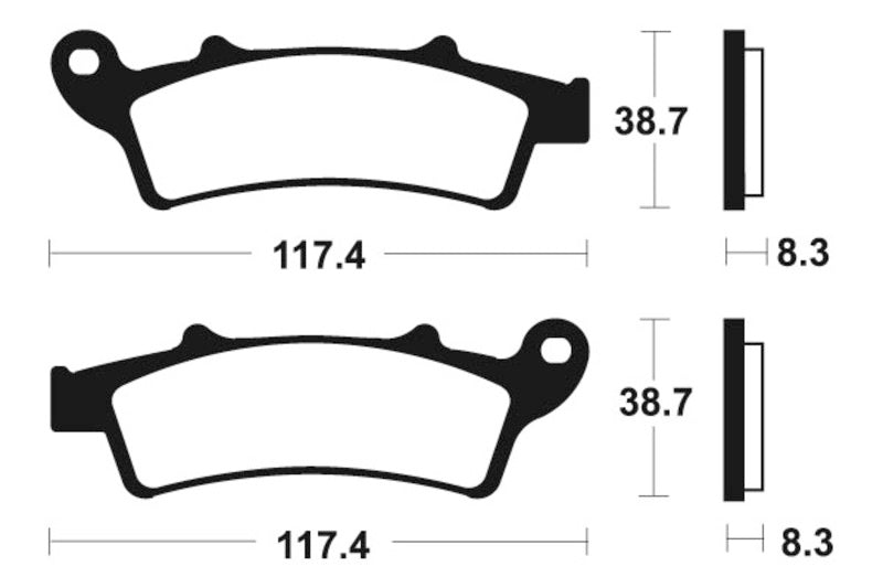 Tecnium Maxi Scooter spiekane metalowe podkładki hamulcowe - MSS261 1023200