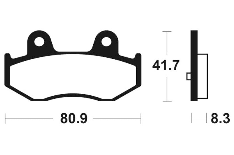 Tecnium Maxi Scooter spiekane metalowe podkładki hamulcowe - MSS281 1023205