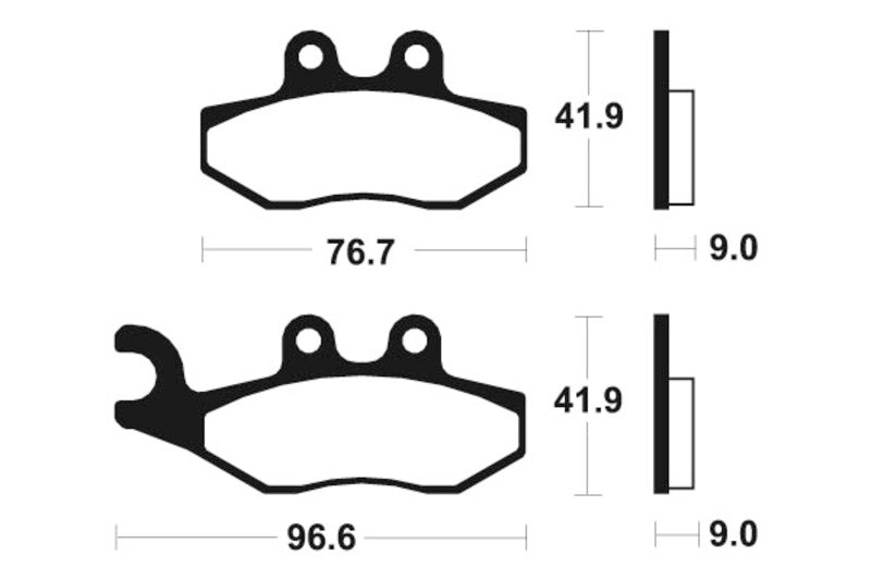 Tecnium Maxi Scooter spiekane metalowe podkładki hamulcowe - MSS286 1023206