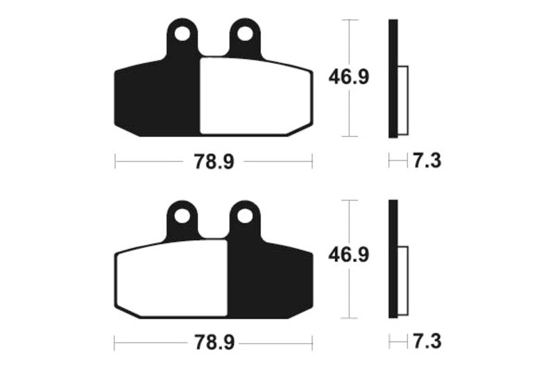 Tecnium Maxi Scooter spiekane metalowe podkładki hamulcowe - MSS293 1023207