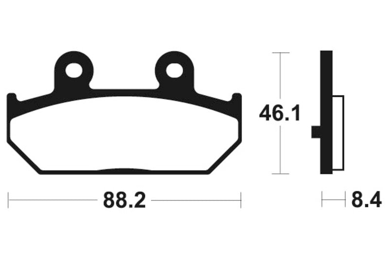 Tecnium Maxi Scooter spiekane metalowe podkładki hamulcowe - MSS304 1023208