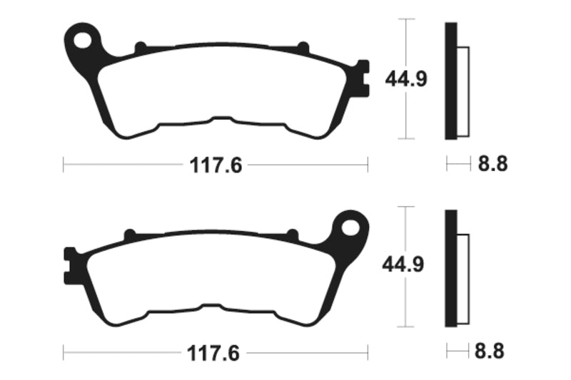 Tecnium Maxi Scooter spiekane metalowe podkładki hamulcowe - MSS328 1023213