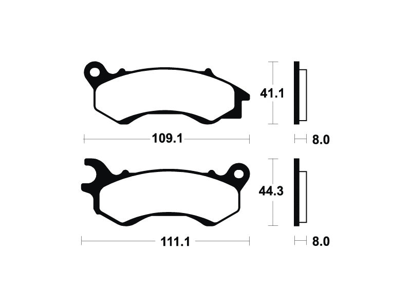 Tecnium Maxi Scooter spiekane metalowe podkładki hamulcowe - MSS373 1023222