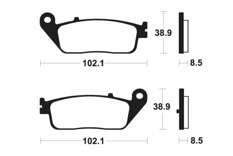 Tecnium Maxi Scooter spiekane metalowe podkładki hamulcowe - MSS383 1023224