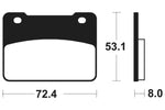 Tecnium Maxi Scooter spiekane metalowe podkładki hamulcowe - MSS393 1023225