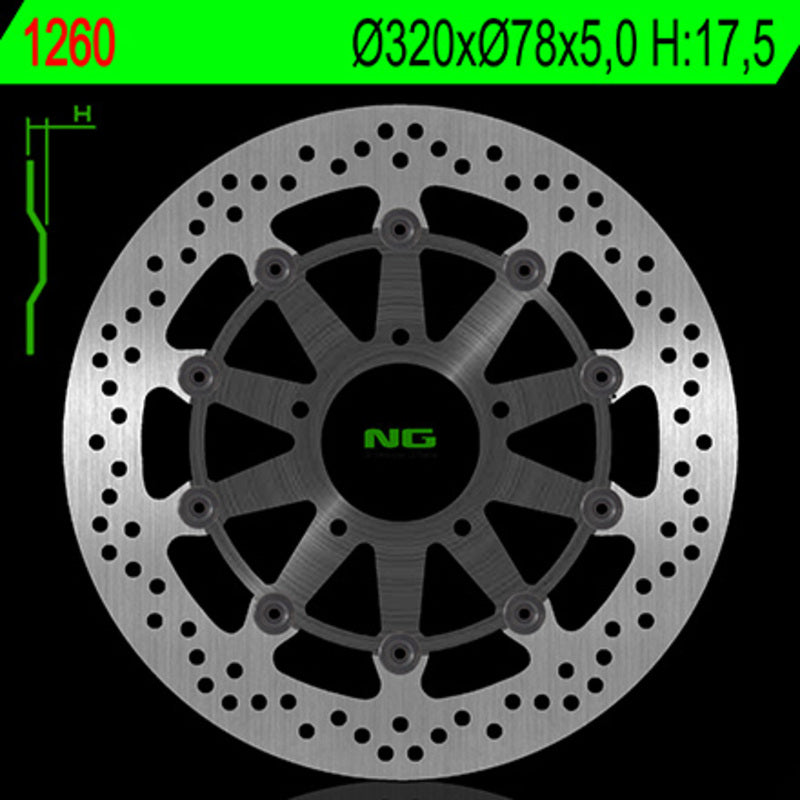 NG Dysk hamulca runda 1260g