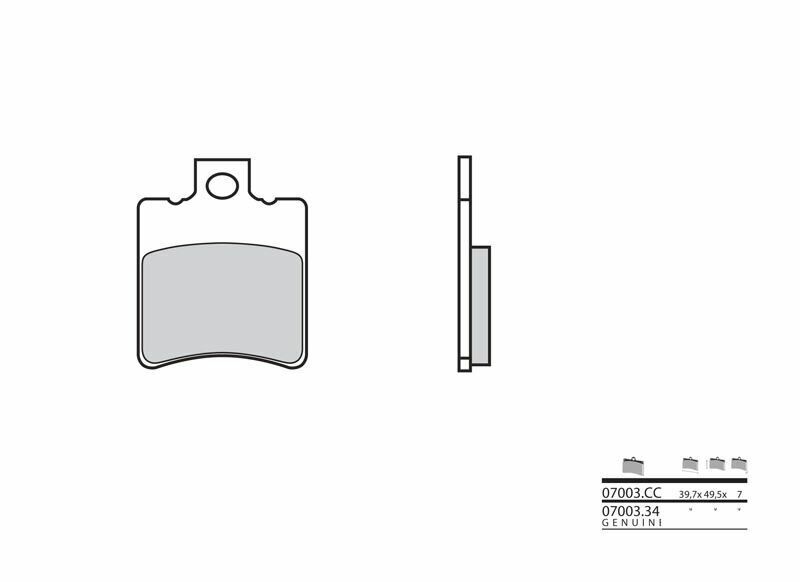 BREMBO Scooter Carbon Ceramic Brake pads - 07003 07003