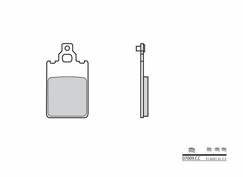 BREMBO Scooter Carbon Ceramic Brake pads - 07009 07009