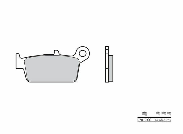 Brembo Scooter Carbon Ceramic Brake Pads - 07010 07010