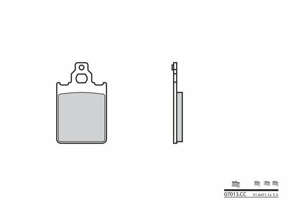 Brembo Scooter Carbon Ceramic Brake Pads - 07013 07013