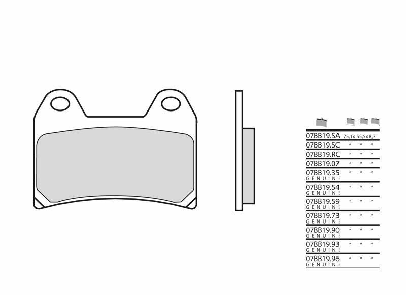 BREMBO Genuine Sintered Metal Brake pads - 07BB1973 07BB1973