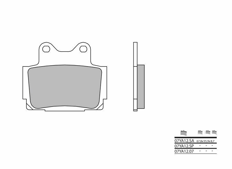 BREMBO Street Sintered Metal Brake pads - 07YA12SP 07YA12SP