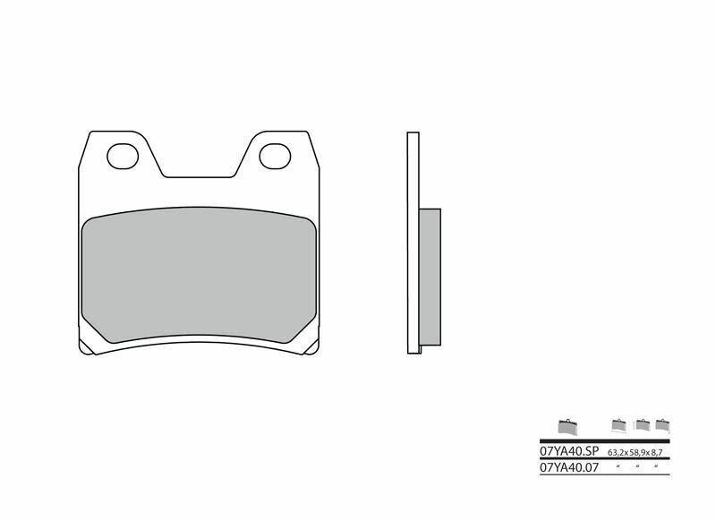 BREMBO Street Sintered Metal Brake pads - 07YA40SP 07YA40SP