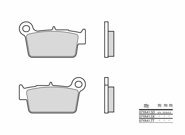 Brembo Off -Road Sintered Metal Brake Pads - 07YA41SD 07YA41SD