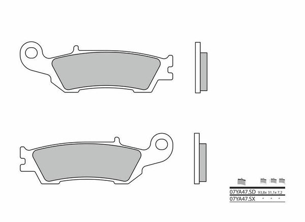 Brembo Off -Road Sintered Metal Brake Pads - 07YA47SX 07YA47SX