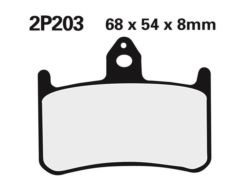 NISSIN Street Semi-Metallic Brake pads - 2P-203NS 2P-203NS