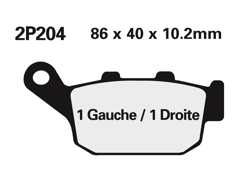 NISSIN Off-Road półmetaliczne klocki hamulcowe - 2P-204GS 2P-204GS 