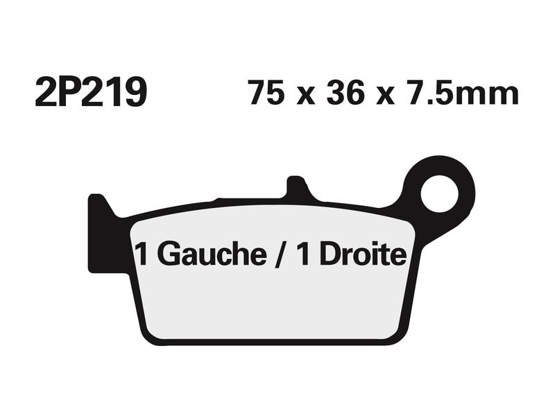 NISSIN Street /Off-Road Sintered Metalowe klocki hamulcowe - 2P-219ST-MX 2P-219ST-MX 