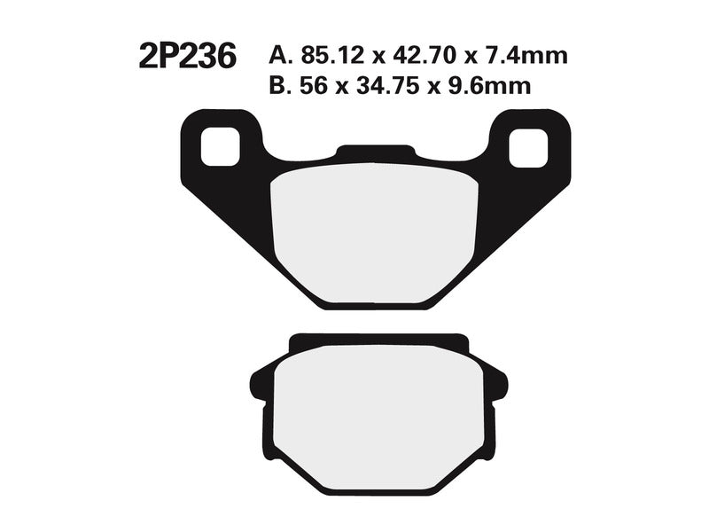 NISSIN Street /Off-Road Sintered Metalowe klocki hamulcowe - 2P-236ST-MX 2P-236ST-MX 