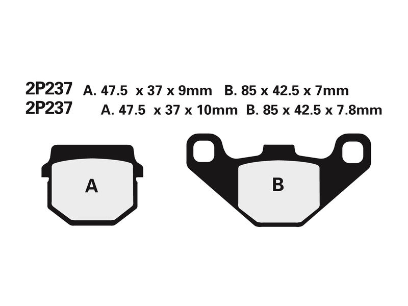 NISSIN Off-Road półmetaliczne klocki hamulcowe - 2P-237GS 2P-237GS 