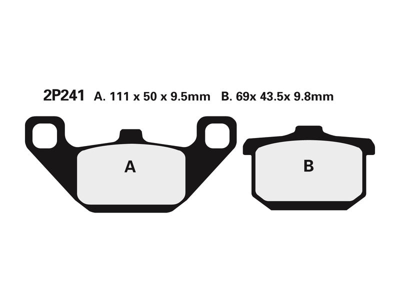 NISSIN Street półmetaliczne klocki hamulcowe - 2P-241NS 2P-241NS 