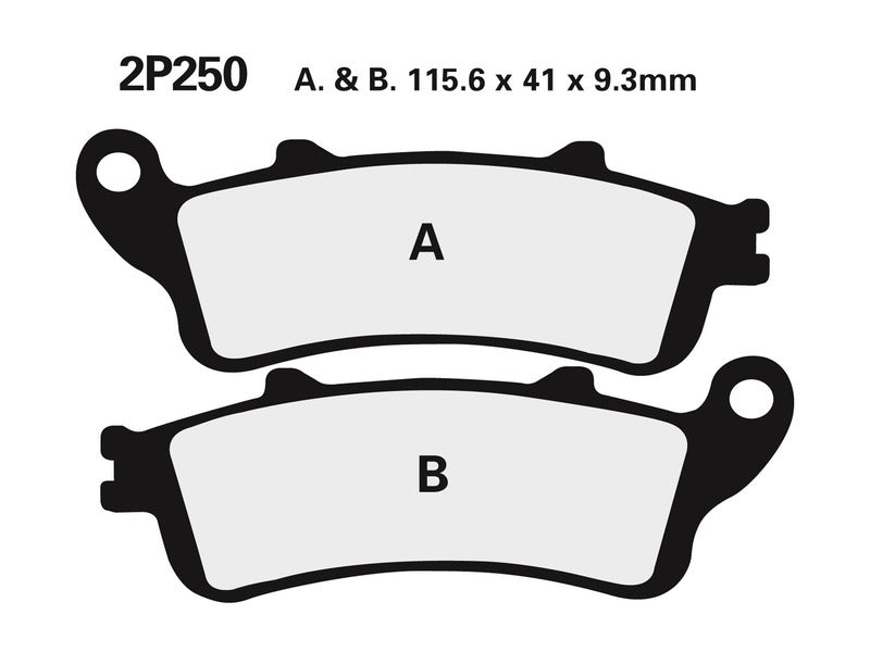 NISSIN Street /Off-Road Sinterowane metalowe klocki hamulcowe - 2P-250ST-F2 2P-250ST-F2 