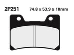 NISSIN Uliczne /Off-Road Sintered Metaliczne klocki hamulcowe - 2P-251ST 2P-251ST 