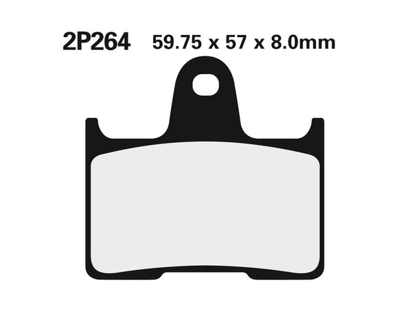 Nissin Street Semi-Metallic Brake Pads-2P-264NS 2P-264NS