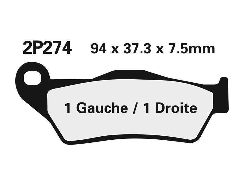 NISSIN Uliczne /Off-Road Sinterowane metalowe klocki hamulcowe - 2P-274ST-MX 2P-274ST-MX 