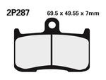 NISSIN Street /Off-Road Sintered Metalowe klocki hamulcowe - 2P-287ST 2P-287ST 