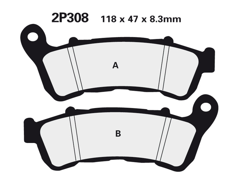 NISSIN Uliczne /Off-Road Sintered Metaliczne Klocki Hamulcowe - 2P-308ST 2P-308ST 