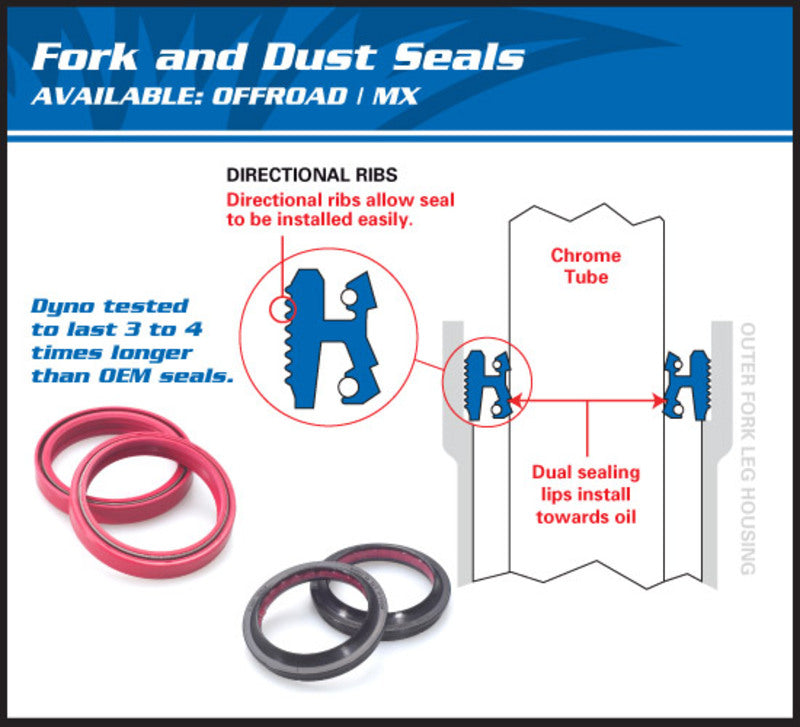 ALL BALLS Fork Dust Seal Set - 49x60,5x13,3 mm 57-104